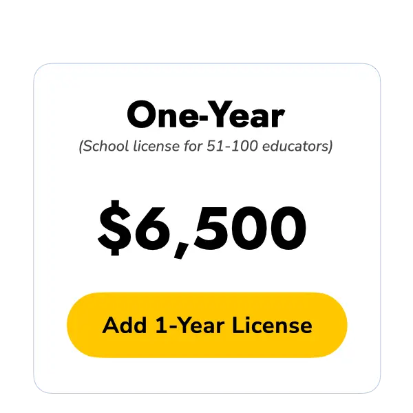 One School-Year Large School License for 51-100 Educators at $6500