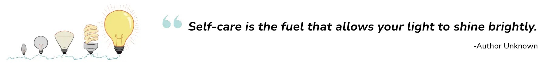 Quote about self-care by an unknown author