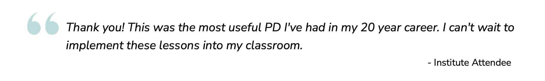 A quote from a School-Connect training attendee