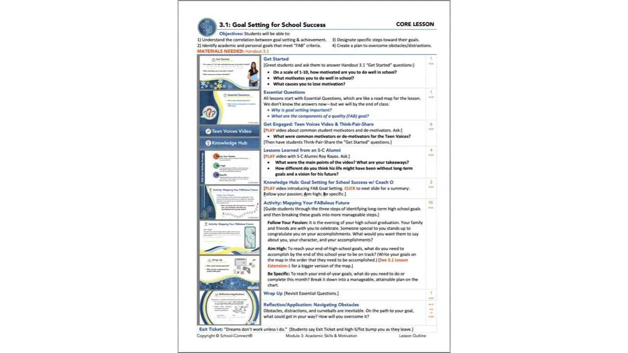 School-Connect Module 3 lesson plan